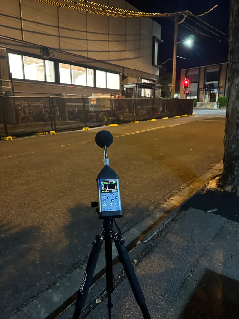 Night-time environmental noise monitoring at construction site, Cooks Hill, Newcastle NSW – Newcastle Acoustic Consultants