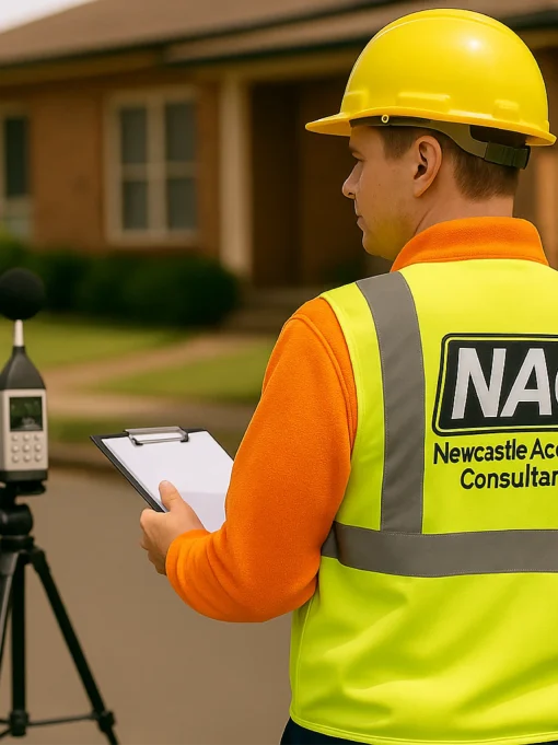 newcastle-acoustic-consultant-noise-monitoring-kotara-nsw Newcastle Acoustic Consultants performing community noise monitoring on Hamilton street, Newcastle NSW with professional sound level meter and tripod